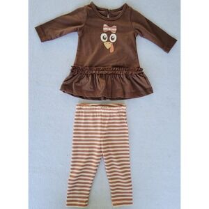 planet cotton New Born Baby Girls 2 piece set Of Thanksgiving